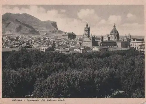 Italien - Italien - Palermo - Panorama das Palazzo Reale - ca. 1955