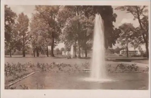 Erfurt - Gartenschau, Blick auf den Springbrunnen - ca. 1960