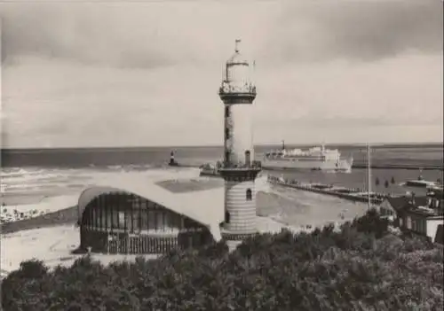 Rostock-Warnemünde - Hafeneinfahrt mit Fähre - 1970