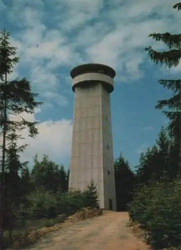 Ludwigsstadt-Lauenstein, Burg Lauenstein - Aussichtsturm Thüringer Warte - ca. 1970