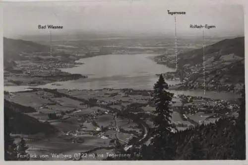 Tegernsee - Fernblick vom Wallberg - ca. 1955