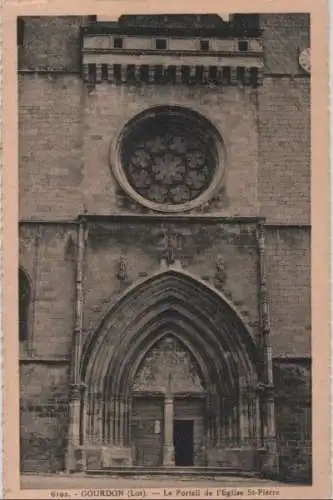 Frankreich - Frankreich - Gourdon - Le Portail de Eglise St-Pierre - ca. 1940