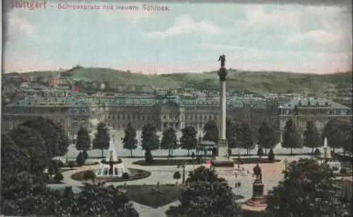 Stuttgart - Schlossplatz mit neuem Schloss