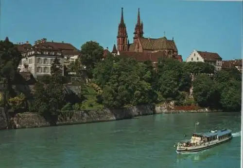 Schweiz - Schweiz - Basel - Rheinpartie mit Münster - ca. 1980