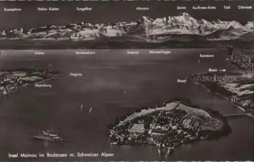 Mainau - mit Schweizer Alpen - ca. 1960