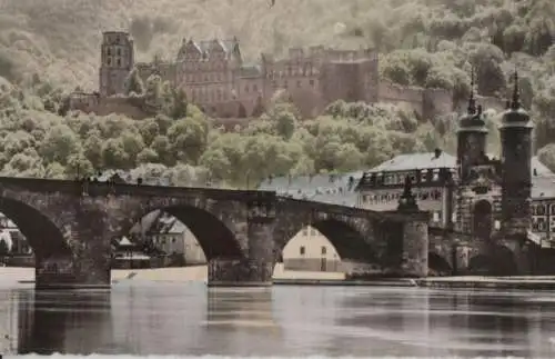 Heidelberg - Morgensonne über Brücke - 1955