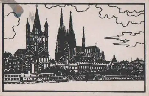 Köln - Dom, St. Martin u. Stapelhaus - 1920