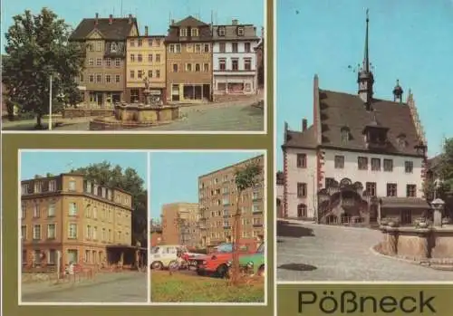 Pößneck - u.a. Markt und Mauritiusbrunnen - 1982