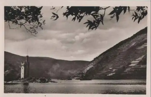 Bingen - Mäuseturm mit Binger Loch - ca. 1955