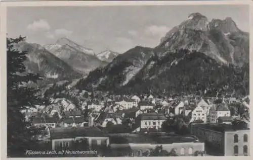 Füssen Lech mit Neuschwanstein - ca. 1945