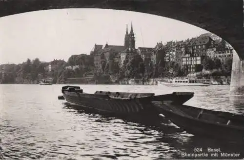 Schweiz - Schweiz - Basel - Rheinpartie mit Münster - 1955