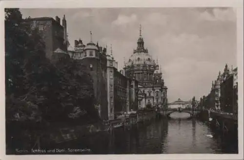 Berlin-Mitte, Schloss - und Dom, Spreeseite - ca. 1950