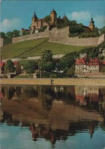 Würzburg - Blick auf Festung Marienburg - 1979