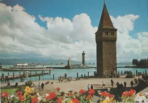 Lindau - Hafeneinfahrt mit Mangturm - ca. 1975