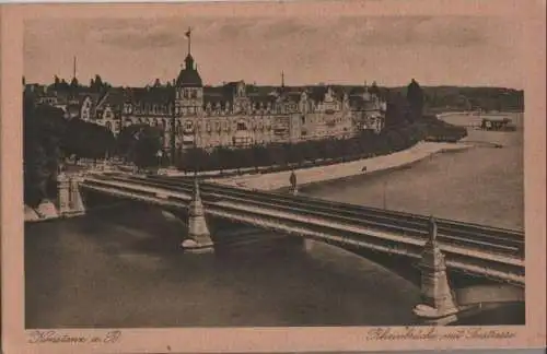 Konstanz - Rheinbrücke mit Seestrasse - ca. 1935