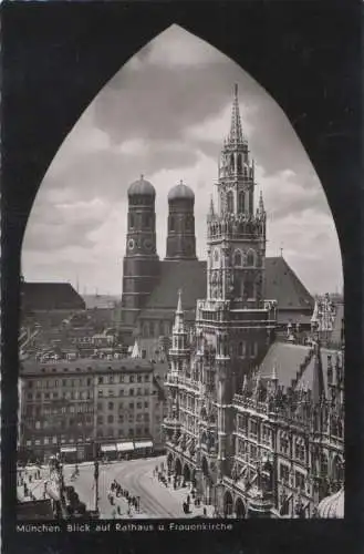 München - Rathaus und Frauenkirche - 1956