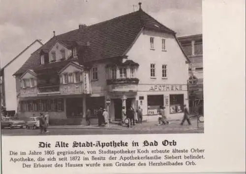 Bad Orb - die alte Stadt-Apotheke - ca. 1960