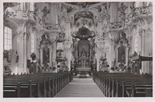 Überlingen - Innenansicht Kloster Birnau - 1950