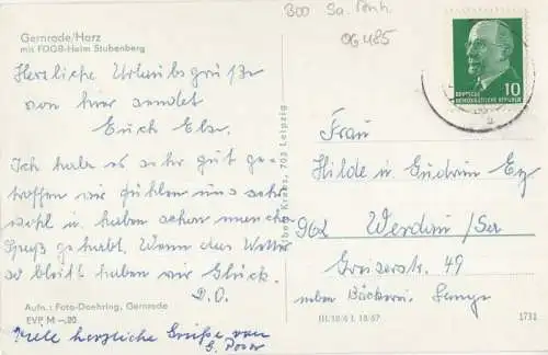 Gernrode - mit FDGB-Heim Stubenberg