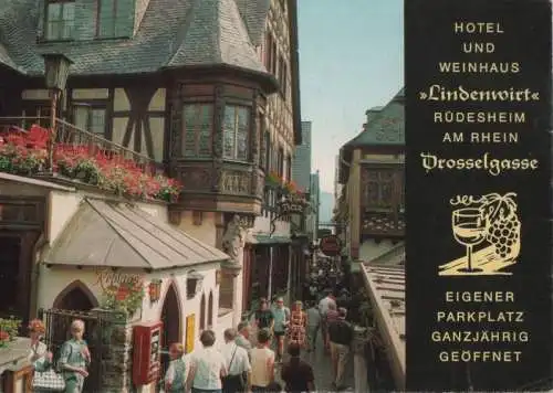 Rüdesheim - Dorsselgasse, Lindenwirt - 1971