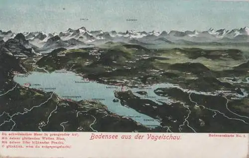 Bodensee - aus der Vogelschau - ca. 1920