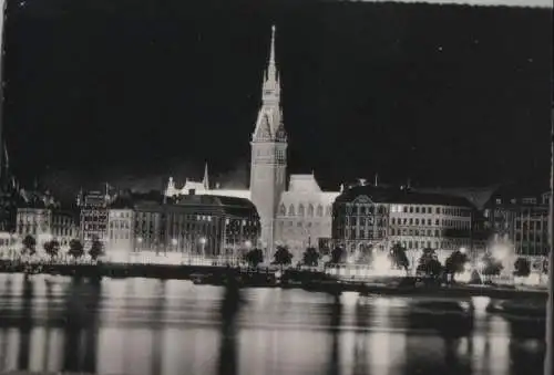 Hamburg - Blick auf Rathaus - ca. 1965