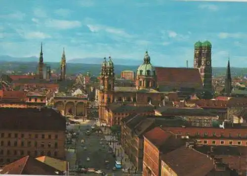 München - Blick auf die Türme der Stadt - ca. 1975