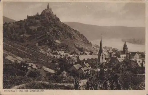 Braubach - mit Marksburg - ca. 1950