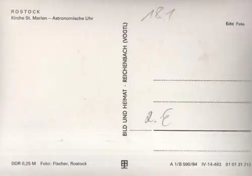 Rostock - St. Marien, Astronomische Uhr