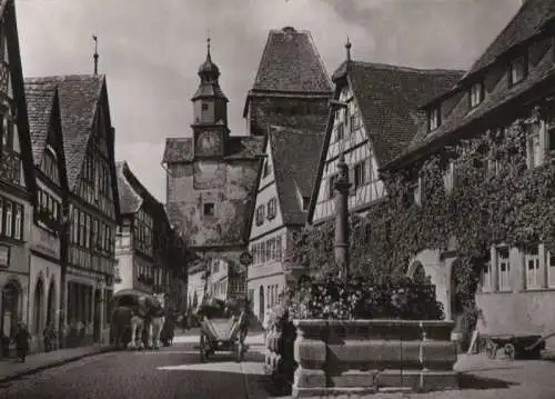 Rothenburg - Rödergasse mit Markusturm - 1961