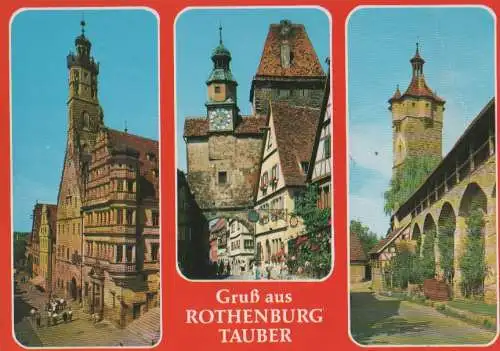 Rothenburg - 3 Teilbilder - ca. 1985