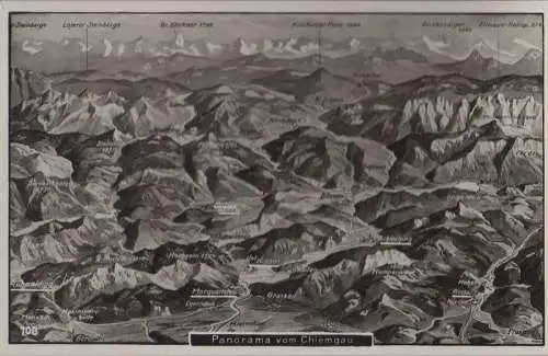 Chiemgau - Reliefkarte - ca. 1950