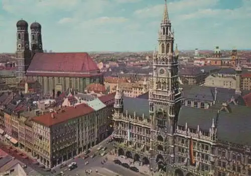 München - Die Frauenkirche und das Rathaus - 1963