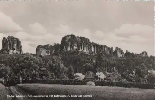 Sächsische Schweiz - Schrammsteine, Blick von Ostrau - 1958