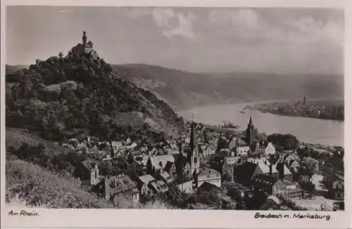 Braubach - mit Marksburg - ca. 1955