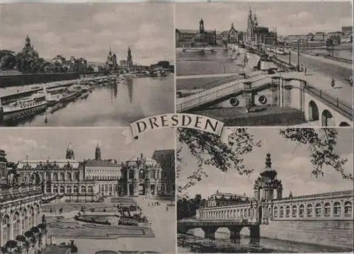 Dresden - 4 Teilbilder - 1962