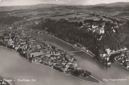 Passau - Fliegeraufnahme - ca. 1955