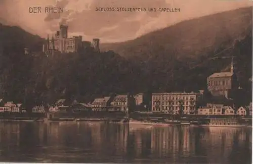 Koblenz, Schloß Stolzenfels - mit Capellen - 1907