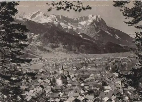 Garmisch-Partenkirchen - gegen Zugspitzgruppe - 1958