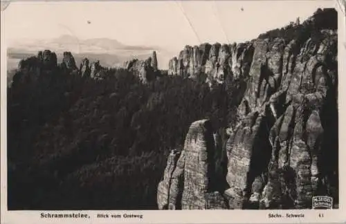 Sächsische Schweiz - Schrammsteine vom Gratweg - 1940