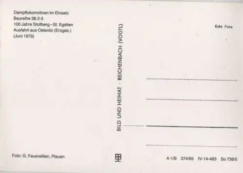 Dampflokomotive 38.2-3 Oelsnitz