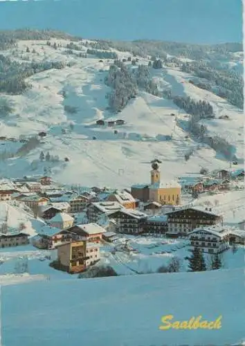 Österreich - Österreich - Saalbach mit Talstation der Seilbahn - 1977