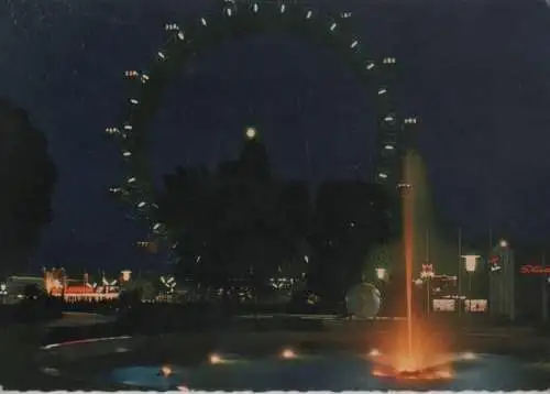 Österreich - Österreich - Wien - Prater, Riesenrad bei Nacht - ca. 1980