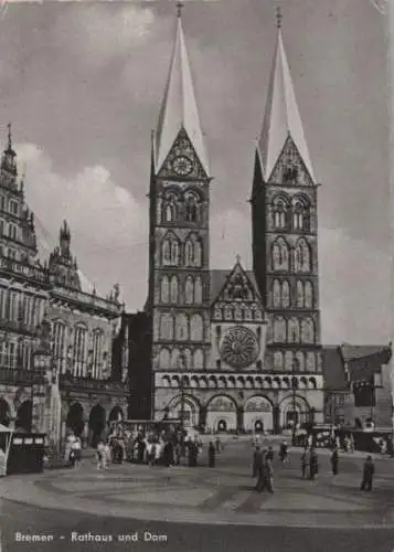 Bremen - Rathaus und Dom - 1960