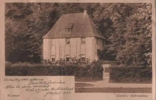 Weimar - Goethes Gartenhaus - ca. 1935