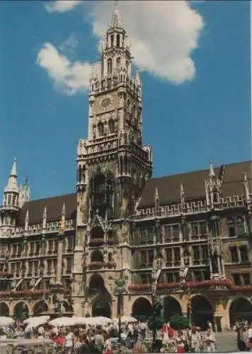 München - Marienplatz mit Rathaus - ca. 1985