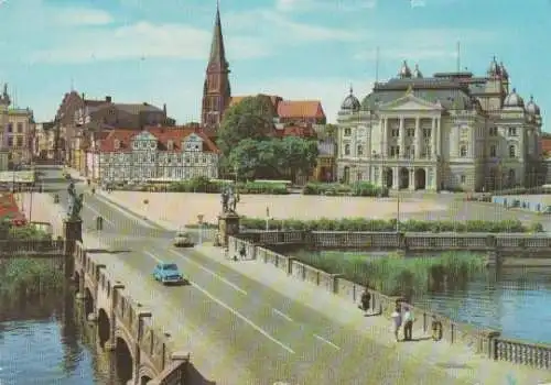 Schwerin - Dom und Theater - 1983