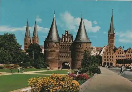 Lübeck - Blick auf St. Marien - ca. 1980