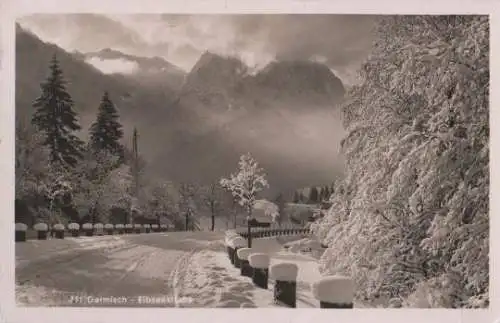 Garmisch-Partenkirchen - Garmisch - Eibsee - Straße - ca. 1935