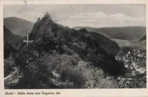 Ahr - Weißes Kreuz und Burgruine Are - ca. 1960